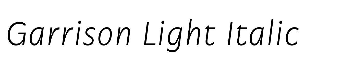 Garrison Light Italic